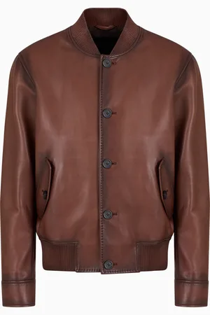Emporio Armani Blouson aus Lammnappaleder mit weichem Griff und Farbverlauf