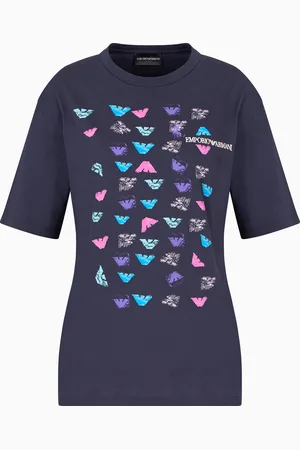 Emporio Armani ASV T-Shirt aus Jersey mit Adler-Print