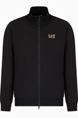 EA7 Core Identity Sweatshirt mit Rei??verschluss aus Baumwolle