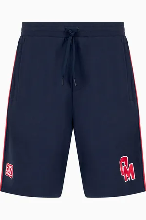 EA7 Olimpia Milano Bermudashorts aus Baumwolljersey
