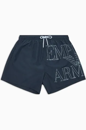 Emporio Armani ASV Badeshorts aus recyceltem Gewebe mit fettgedrucktem Logo