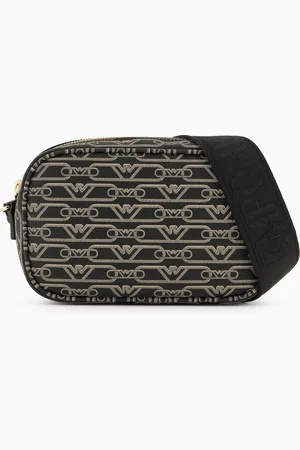 Emporio Armani Camera-Case zum Umhängen mit durchgehendem Adler-Monogramm-Print