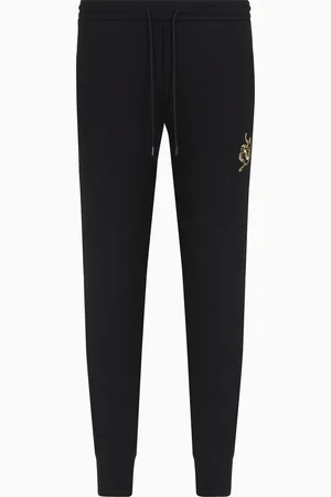 Emporio Armani ASV Jogginghose aus doppellagigem Jersey mit Mondneujahr-Stickerei