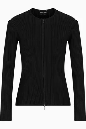 Emporio Armani Jacke aus perforiertem Ottoman-Stoff