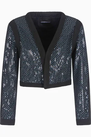 Emporio Armani Bolero aus Tüll mit Allover-Pailletten der Butterfly Kollektion