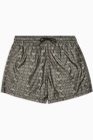 Emporio Armani Badeshorts mit Allover-Logo in Jacquard-Verarbeitung