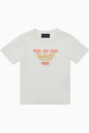 Emporio Armani ASV T-Shirt aus Jersey mit Adler-Stickerei und weiteren Zierdetails