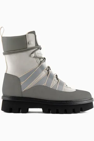 Giorgio Armani Neve Schnürstiefeletten aus Nubuk, Funktionsgewebe und Nappa