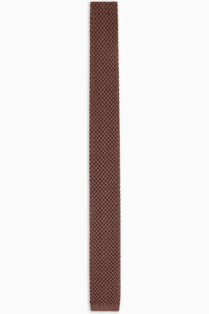 Emporio Armani Mikroperforierte Strickkrawatte aus reiner Seide