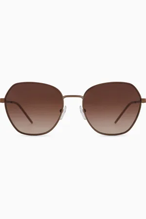 Emporio Armani Sonnenbrille mit unregelmäßig geformter Fassung für Damen