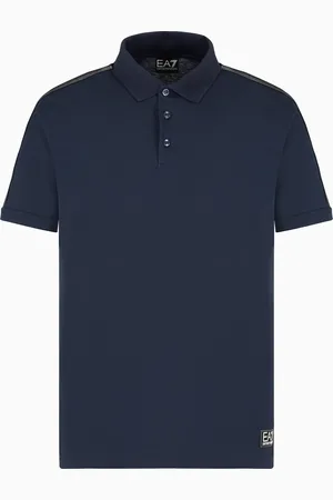 EA7 Logo Series Poloshirt aus Baumwolljersey