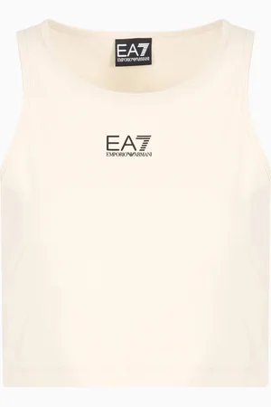 EA7 Logo Series Top aus Baumwollstretch