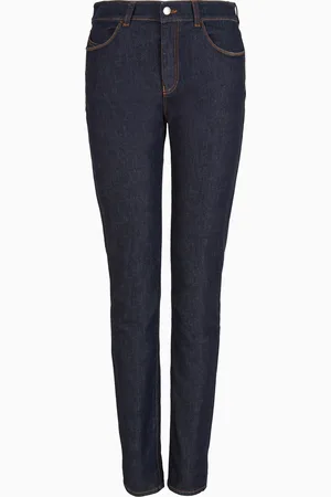 Emporio Armani Jeans J18 mit hohem Bund und schmalem Bein aus merzerisiertem Komfort-Denim