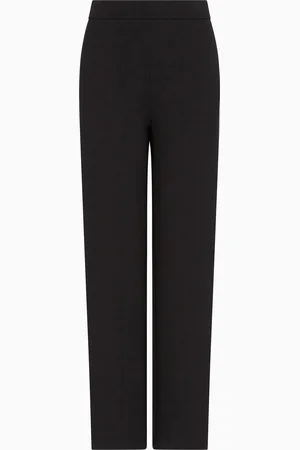 Emporio Armani Hose mit elastischem Bund aus doppellagigem Jersey