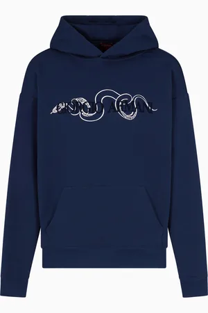 Giorgio Armani Kapuzen-Sweatshirt aus Baumwoll-Mischung
