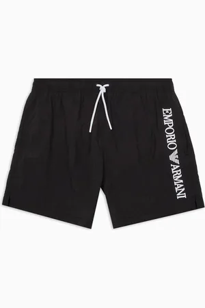 Emporio Armani Badeshorts mit vertikaler Logo-Stickerei