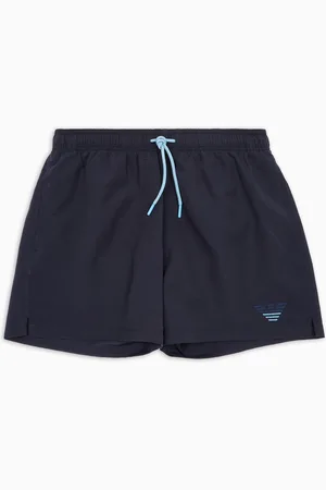 Emporio Armani Badeshorts mit zweifarbiger Adler-Stickerei