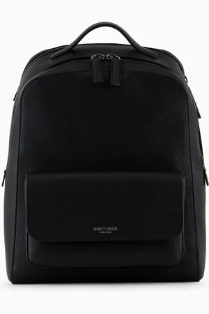 Giorgio Armani Runder Rucksack aus Leder