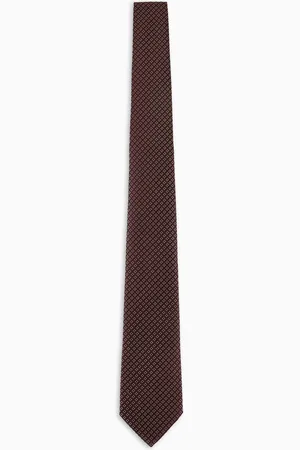 Emporio Armani Krawatte aus Seiden-Mischung mit optischem Muster in Jacquard-Stoff-Verarbeitung