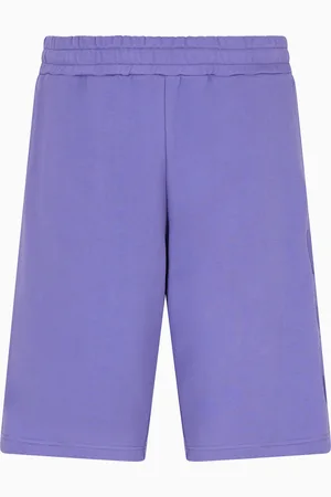 EA7 Logo Series Bermudashorts aus Bio-Baumwolle