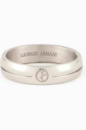 Giorgio Armani Ring aus 925er Sterlingsilber mit geprägtem Logo