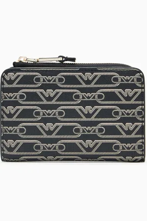 Emporio Armani Bifold-Portemonnaie mit Allover-Monogramm-Print