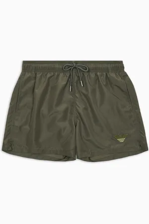 Emporio Armani Badeshorts mit zweifarbiger Adler-Stickerei