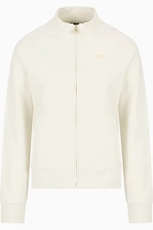 EA7 Core Lady Sweatshirt mit Rei??verschluss, gefertigt aus Baumwollstretch