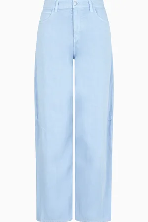 Emporio Armani ASV Jeans J3F mit Ballon-Beinabschluss aus-stückgefärbtem Lyocell und Leinen