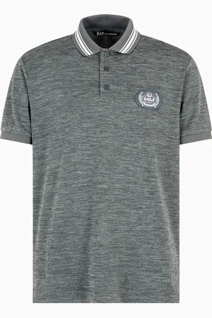EA7 Golf Club Jersey-Poloshirt aus einer elastischen Baumwoll-Modal-Mischung