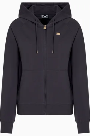 EA7 Core Lady Sweatshirt mit Kapuze aus Baumwollstretch