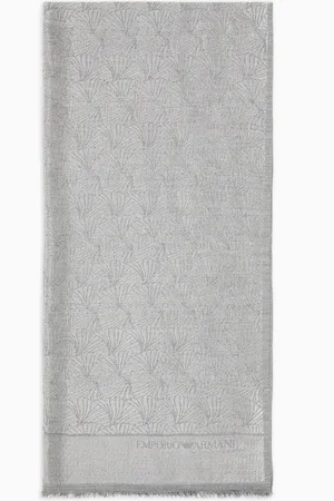 Emporio Armani Stola mit durchgehendem Ginkgo-Muster in Jacquard-Stoff-Verarbeitung