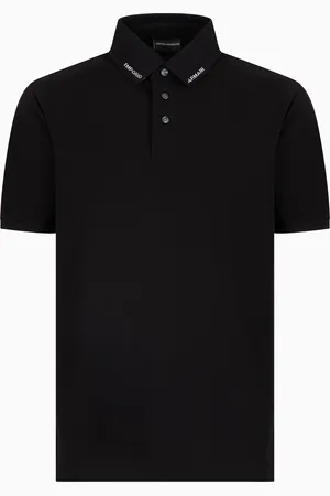 Emporio Armani Poloshirt aus Jersey mit Logo-Kragen