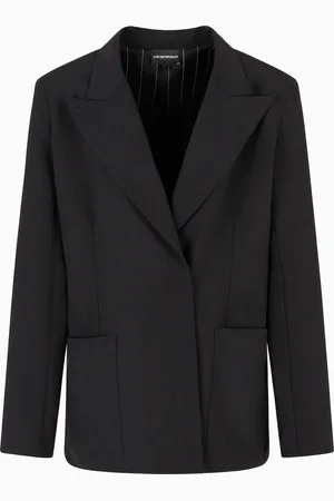 Emporio Armani Dawn to Dusk Einreihiger Blazer aus Stretch-Wollstoff