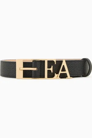 Emporio Armani Gürtel aus Leder mit Hirsch-Print und profilierter EA-Schnalle