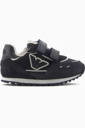 Emporio Armani Sneaker aus Mesh mit Veloursleder-Details und Adler-Patch