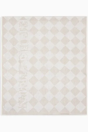 Emporio Armani Stola aus Lurex mit Karomuster in Jacquard-Stoff-Verarbeitung