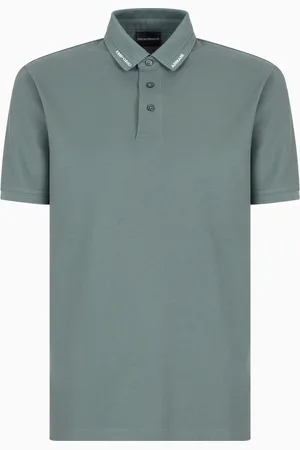 Emporio Armani Poloshirt aus Jersey mit Logo-Kragen