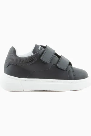 Emporio Armani Sneaker aus Leder mit Klettverschluss
