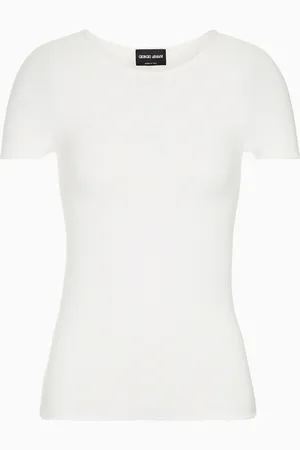 Giorgio Armani Pullover mit kurzen Ärmeln aus Viskose mit Links-Verarbeitung