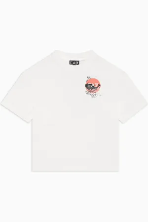 EA7 Graphic Series Boy T-Shirt mit Print, gefertigt aus Baumwoll-Jersey