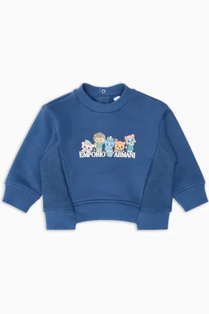 Emporio Armani ASV Sweatshirt aus Bio-Jersey mit Manga Bear Crew Print
