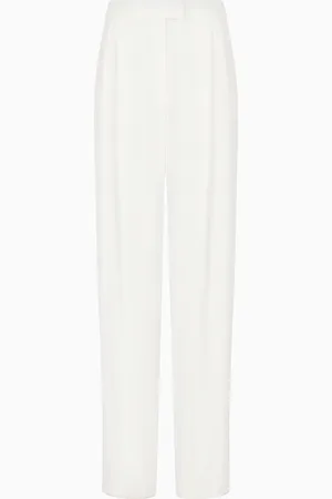Emporio Armani Palazzohose mit Bundfalten aus Envers-Satin
