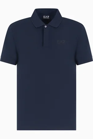 EA7 Visibility Poloshirt aus Baumwollstretch-Jersey