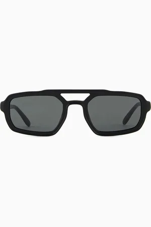 Emporio Armani Black Blue ASV Sonnenbrille mit unregelmäßig geformter Fassung für Herren
