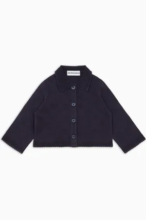 Emporio Armani Cardigan aus Allover-Adler-Jacquard-Strick