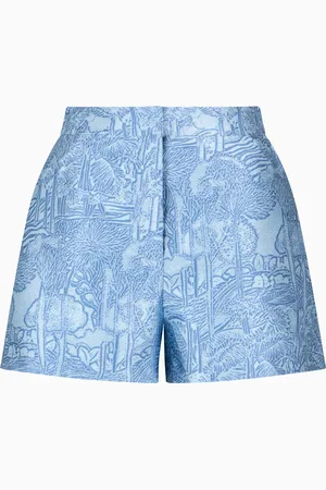 Emporio Armani Shorts aus Jacquard-Stoff mit exotischem Muster