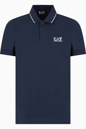 EA7 Core Identity Poloshirt aus Baumwollstretch-Pikee