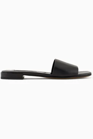 Giorgio Armani X 10 Corso Como flache Sandalen aus Kalbsleder