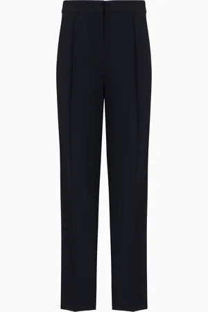 Emporio Armani Hose mit Bundfalten aus Envers-Satin